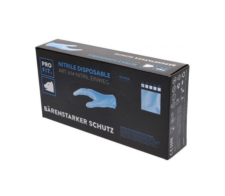 Boite de 50 paires de gants Nitrile Bleu