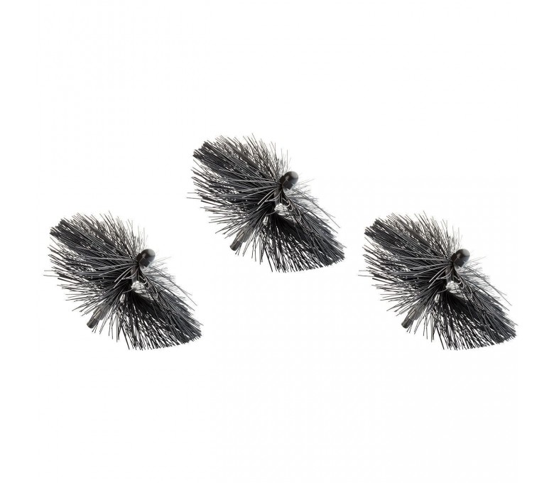 Kit de 3 Brosses souples Nylon Ø 150/180/200 mm Filetage M10