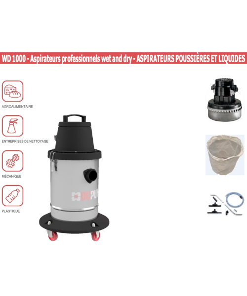 JHWD1000 - Aspirateur professionnel - ASPIRATEUR POUSSIÈRES ET LIQUIDES