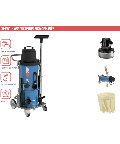JHW1 - ASPIRATEURS MONOPHASÉS