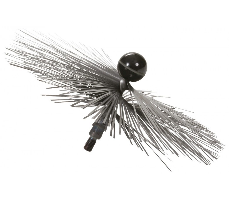 Brosse INOX M10 Ø200 mm Moyen 2 couches