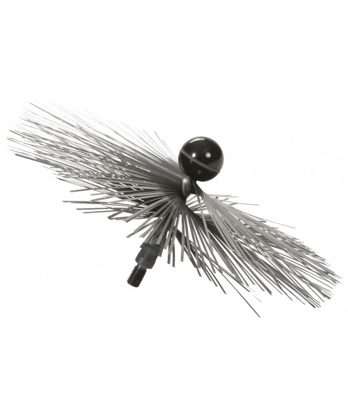 Brosse INOX M10 Ø250 mm Moyen 2 couches